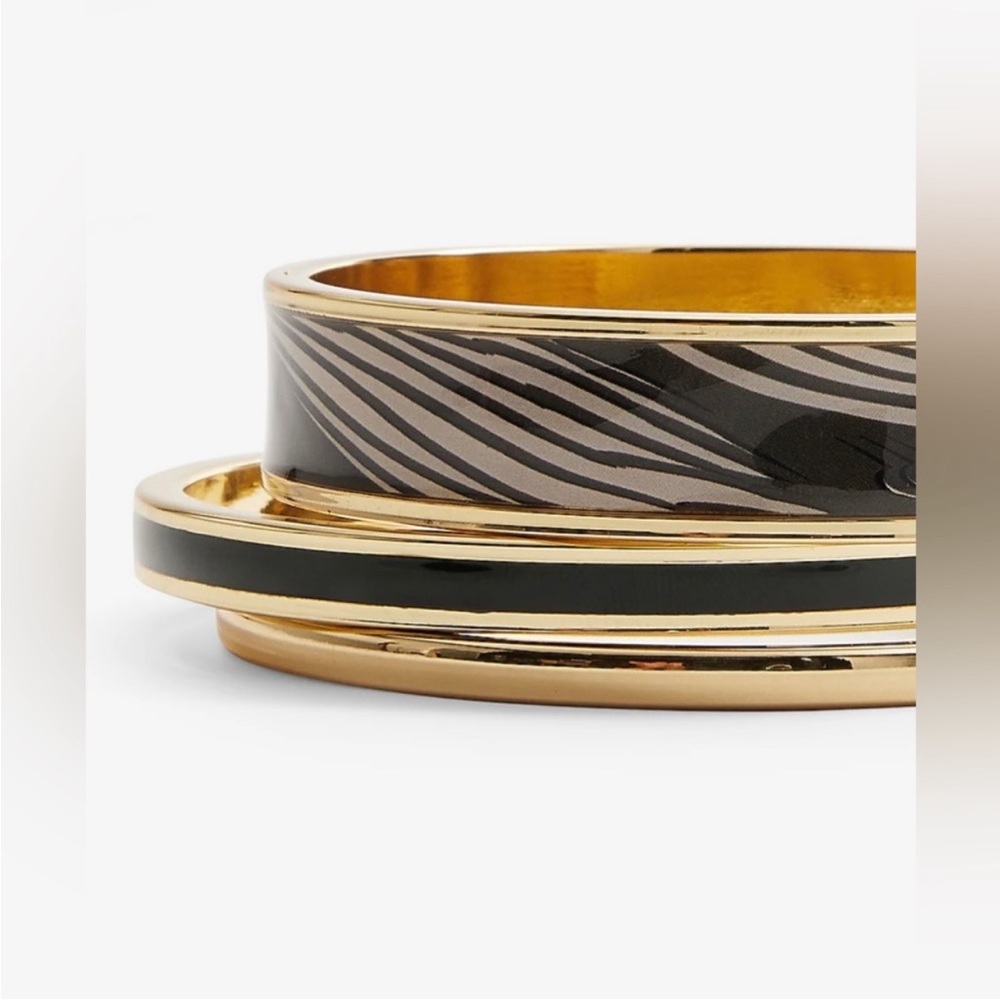 Express set of three printed bangle bracelet
